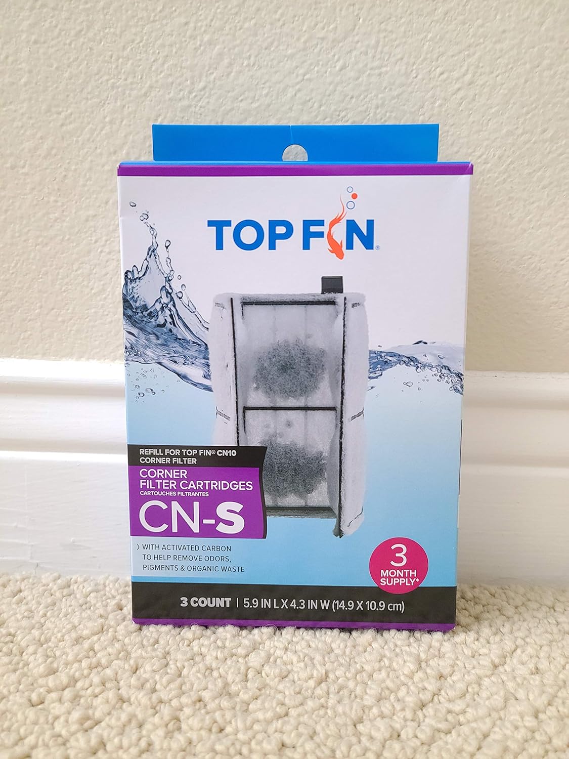 Top Fin CN-S Corner Filter Cartridges 3 Pack (Two Set)